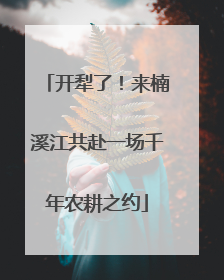 开犁了！来楠溪江共赴一场千年农耕之约