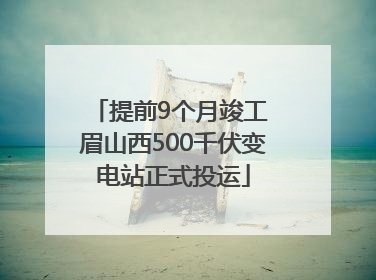 提前9个月竣工 眉山西500千伏变电站正式投运