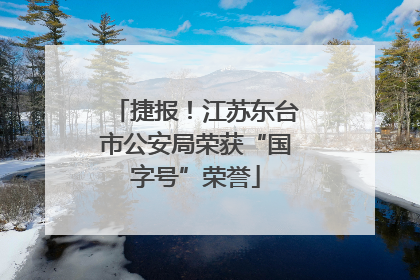 捷报！江苏东台市公安局荣获“国字号”荣誉