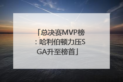 总决赛MVP榜：哈利伯顿力压SGA升至榜首
