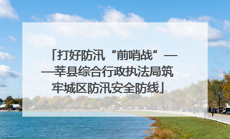打好防汛“前哨战”——莘县综合行政执法局筑牢城区防汛安全防线