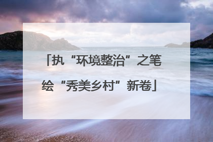 执“环境整治”之笔 绘“秀美乡村”新卷