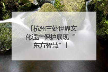 杭州三处世界文化遗产保护展现“东方智慧”