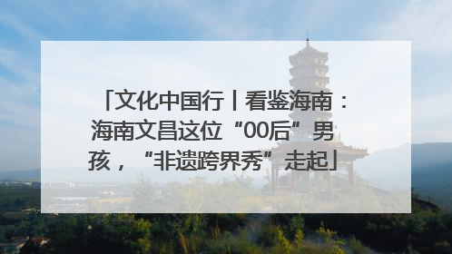 文化中国行丨看鉴海南：海南文昌这位“00后”男孩，“非遗跨界秀”走起