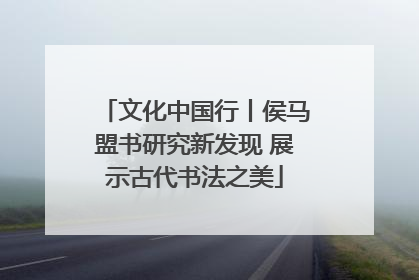 文化中国行丨侯马盟书研究新发现 展示古代书法之美