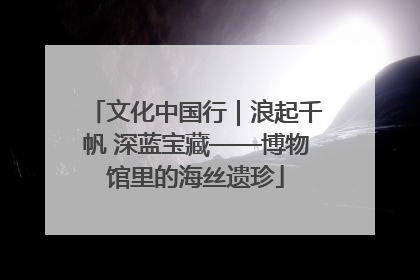 文化中国行｜浪起千帆 深蓝宝藏——博物馆里的海丝遗珍