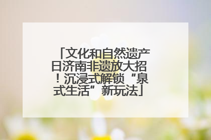 文化和自然遗产日济南非遗放大招！沉浸式解锁“泉式生活”新玩法