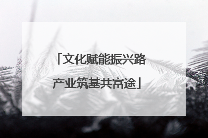 文化赋能振兴路 产业筑基共富途