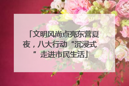 文明风尚点亮东营夏夜，八大行动“沉浸式”走进市民生活