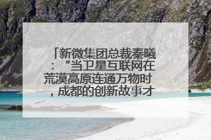 新微集团总裁秦曦：“当卫星互联网在荒漠高原连通万物时，成都的创新故事才真正开始”
