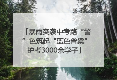暴雨突袭中考路“警”色筑起“蓝色脊梁”护考3000余学子