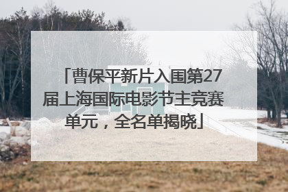 曹保平新片入围第27届上海国际电影节主竞赛单元，全名单揭晓