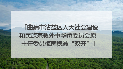 曲靖市沾益区人大社会建设和民族宗教外事华侨委员会原主任委员梅国稳被“双开”