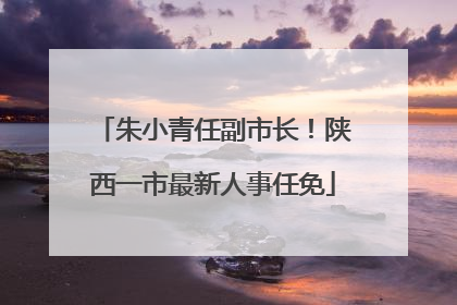 朱小青任副市长！陕西一市最新人事任免