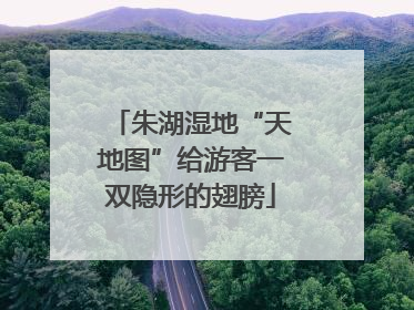 朱湖湿地“天地图”给游客一双隐形的翅膀