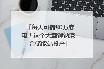 每天可储80万度电！这个大型锂钠混合储能站投产