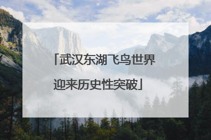 武汉东湖飞鸟世界迎来历史性突破