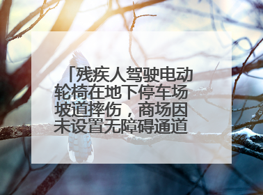 残疾人驾驶电动轮椅在地下停车场坡道摔伤，商场因未设置无障碍通道等过错担责