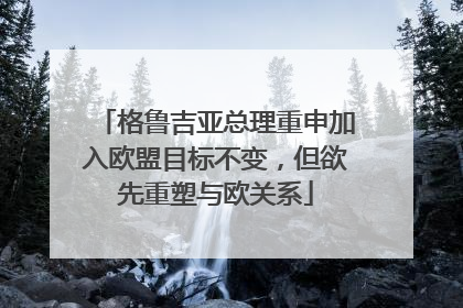 格鲁吉亚总理重申加入欧盟目标不变，但欲先重塑与欧关系