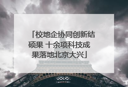校地企协同创新结硕果 十余项科技成果落地北京大兴