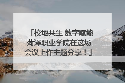 校地共生 数字赋能 菏泽职业学院在这场会议上作主题分享！
