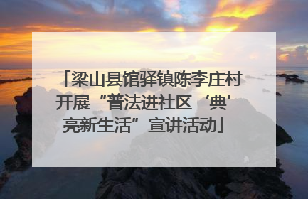梁山县馆驿镇陈李庄村开展“普法进社区‘典’亮新生活”宣讲活动