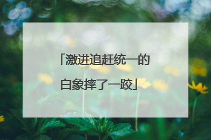 激进追赶统一的白象摔了一跤