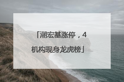 潮宏基涨停，4机构现身龙虎榜