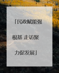 民政赋能强根基 走访聚力促发展