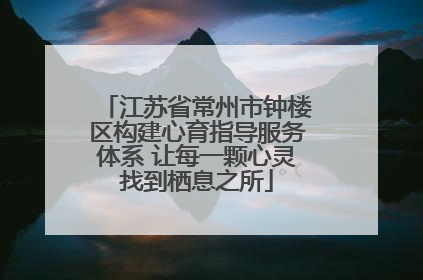 江苏省常州市钟楼区构建心育指导服务体系 让每一颗心灵找到栖息之所