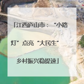 江西庐山市：“小路灯”点亮“大民生” 乡村振兴稳提速