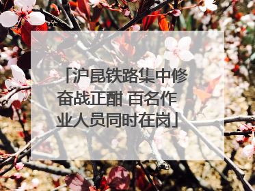 沪昆铁路集中修奋战正酣 百名作业人员同时在岗