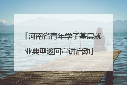 河南省青年学子基层就业典型巡回宣讲启动