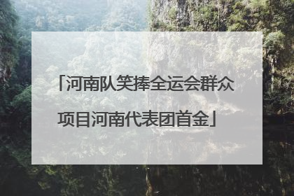 河南队笑捧全运会群众项目河南代表团首金