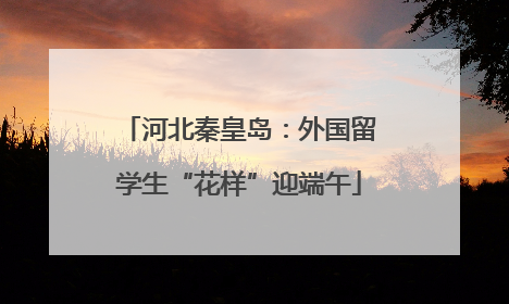河北秦皇岛：外国留学生“花样”迎端午