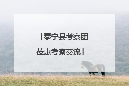 泰宁县考察团莅惠考察交流