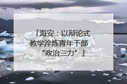 海安：以辩论式教学淬炼青年干部“政治三力”