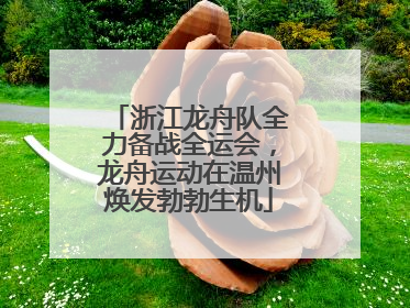 浙江龙舟队全力备战全运会，龙舟运动在温州焕发勃勃生机