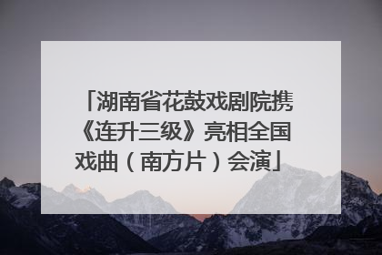 湖南省花鼓戏剧院携《连升三级》亮相全国戏曲（南方片）会演