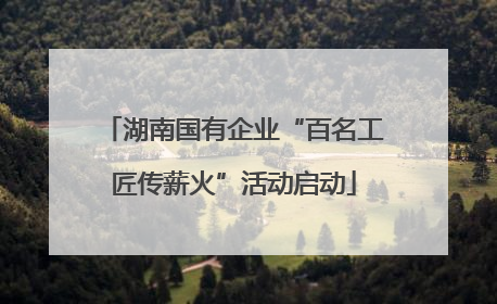 湖南国有企业“百名工匠传薪火”活动启动