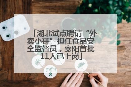 湖北试点聘请“外卖小哥”担任食品安全监督员，襄阳首批11人已上岗