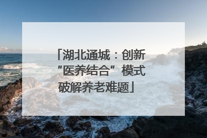 湖北通城：创新 “医养结合”模式 破解养老难题