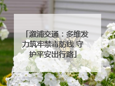 溆浦交通：多维发力筑牢禁毒防线 守护平安出行路