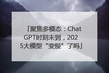 聚焦多模态：ChatGPT时刻未到，2025大模型“变慢”了吗