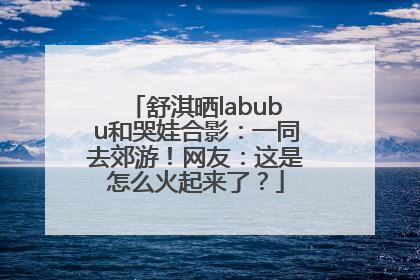 舒淇晒labubu和哭娃合影：一同去郊游！网友：这是怎么火起来了？