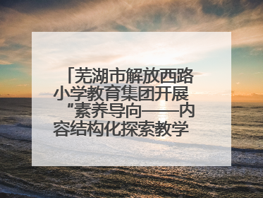 芜湖市解放西路小学教育集团开展“素养导向——内容结构化探索教学实践”数学专题研讨活动