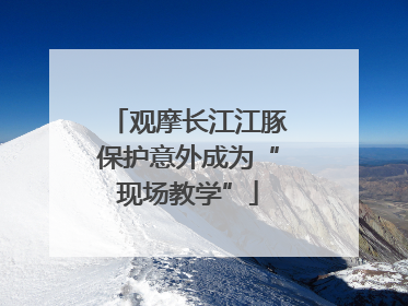 观摩长江江豚保护意外成为“现场教学”