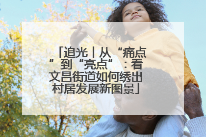 追光丨从“痛点”到“亮点”：看文昌街道如何绣出村居发展新图景