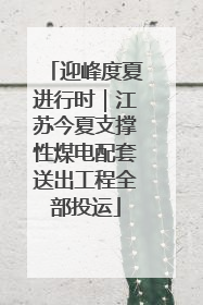 迎峰度夏进行时｜江苏今夏支撑性煤电配套送出工程全部投运