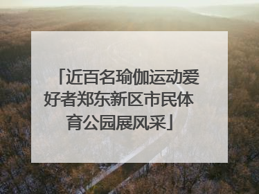 近百名瑜伽运动爱好者郑东新区市民体育公园展风采